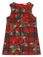 Dolce & Gabbana Kids robe courte à motif tartan - Rouge