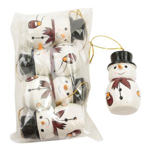 Kerstdecoratie Sneeuwpop (Set van 5)