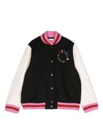 Stella McCartney Kids veste bomber à logo brodé - Noir