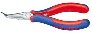 Knipex 35 82 145 Elektronica en fijnmechanica Platte rondbektang 45° gebogen 145 mm