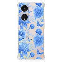 Case voor OPPO A98 Flowers Blue - thumbnail