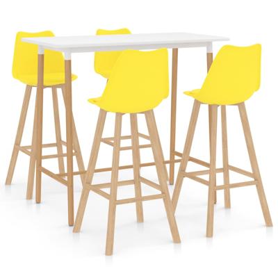 vidaXL 5-delige Barset geel