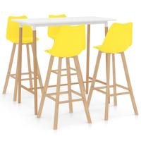 vidaXL 5-delige Barset geel