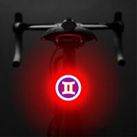 3664 Creatief fietsachterlicht IPX2 Waterdicht Klein fiets LED Licht Ondersteuning USB Opladen voor Buiten Fietsen - Gemini