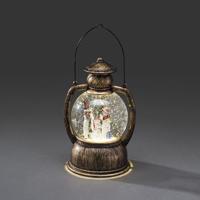 KONSTSMIDE Ronde ledlantaarn sneeuwpop