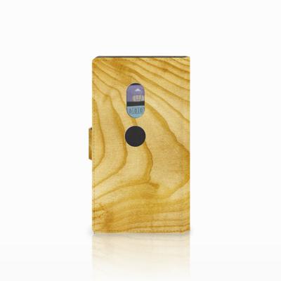 Sony Xperia XZ2 Book Style Case Licht Hout