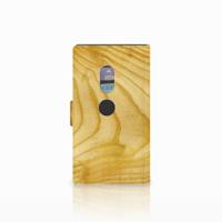 Sony Xperia XZ2 Book Style Case Licht Hout