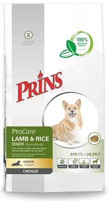 PRINS PROCARE CROQUE LAM / RIJST SENIOR HYPOALLERGEEN 10 KG PRINS PROCARE CROQUE LAM / RIJST SENIOR HYPOALLERGEEN 10 KG