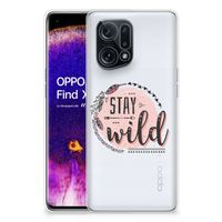 OPPO Find X5 Telefoonhoesje met Naam Boho Stay Wild