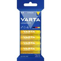 Varta LONGLIFE AA Folie 8 AA batterij (penlite) Alkaline 2800 mAh 1.5 V 8 stuk(s) - thumbnail