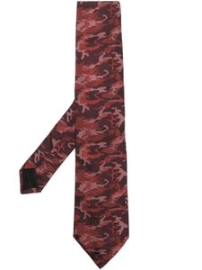 Givenchy cravate en soie à motif camouflage - Rouge