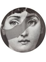 Fornasetti assiette à visage imprimé - Blanc - thumbnail