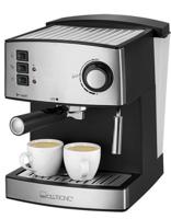 Clatronic ES 3643 Espressomachine met filterhouder Zwart, RVS 850 W Met kopverwarmer, Met melkopschuimer - thumbnail