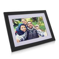 InLine Digitale fotolijst, WiFRAME 2, FRAMEO, incl. 3 wissellijsten, walnoothout, WiFi, 10,1 inch met touch-functie, 1920 x 1200, 16 GB geheugen, deel je momenten direct van overal, 55821H