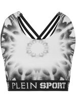 Plein Sport soutien-gorge à logo imprimé - Noir - thumbnail