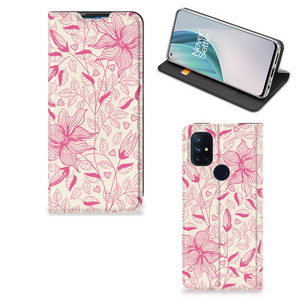 OnePlus Nord N10 5G Smart Cover Pink Flowers