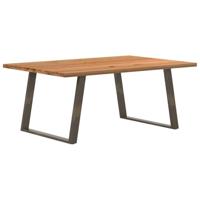 vidaXL Eettafel rechthoekig 180x120x74 cm massief eikenhout lichtbruin