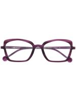 L.A. EYEWORKS lunettes de vue à effet écaille de tortue - Violet