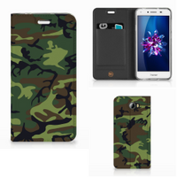 Huawei Y5 2 | Y6 Compact Hoesje met Magneet Army Dark