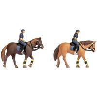 NOCH 15078 H0 Politie te paard figuren Geverfd, Staand