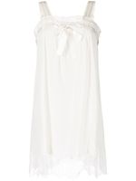 SHIATZY CHEN robe courte à empiècements en dentelle - Blanc