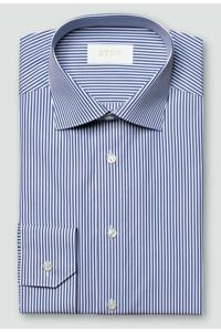 ETON Slim Fit Overhemd Marine, Gestreept