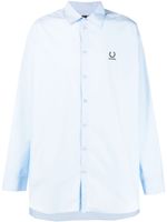 Raf Simons X Fred Perry chemise oversize à logo brodé - Bleu - thumbnail