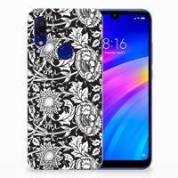 Xiaomi Redmi 7 TPU Case Black Flowers