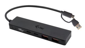 i-tec I-TEC USB-C Metal HUB 2xUSB 3.0 2xUSB-C USB-combi-hub Zwart