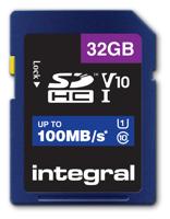 Integral INSDH32G-100V10 flashgeheugen 32 GB SD UHS-I