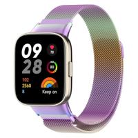 By Qubix - Milanese bandje - Multicolor - Compatible met Xiaomi Redmi Watch 3 - Compatible Xiaomi bandje