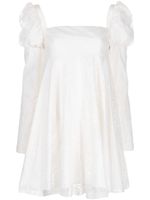 Macgraw Romantic Juliet-sleeved short dress - Blanc