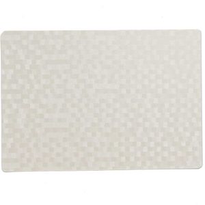 Stevige luxe Tafel placemats Stones wit 30 x 43 cm   -