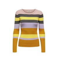 JDY gestreepte trui JDYPETAL oranje/lila/geel