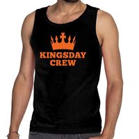 Kingsday crew tanktop / mouwloos shirt zwart heren 2XL  -