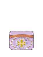 Tory Burch porte-cartes en cuir à logo embossé - Rose - thumbnail