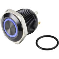 TRU COMPONENTS TC-9428164 GQ16F-10E/J/B/12V/A Druktoets 48 V/DC 2 A 1x uit/(aan) Moment Blauw IP65 1 stuk(s) - thumbnail