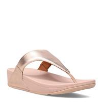 Fitflop Lulu lederen teenslippers voor dames, Roségoud, 41 EU