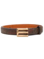 ETRO ceinture en cuir à boucle logo - Marron