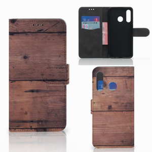 Huawei P30 Lite (2020) Book Style Case Old Wood