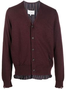 Maison Margiela cardigan à effet usé - Rouge