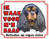 Cavalier King Charles Spaniel Waakbord - Ik waak voor mijn baas