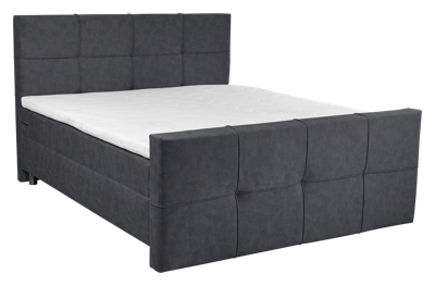 MavitaSleep Ara met voetbord Boxspring Antraciet 140 x 200 cm