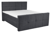 MavitaSleep Ara met voetbord Boxspring Antraciet 140 x 200 cm