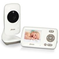Alecto DVM-71 Babyfoon met camera, groot bereik (tot 50 m binnen, tot 300 m buitenshuis), babymonitor met draaibare videocamera, uitbreidbaar, VOX-functie, wit