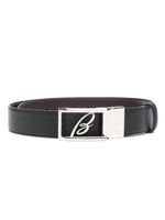 Brioni ceinture réversible à boucle logo - Noir