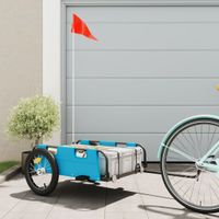 Fietstrailer oxford stof en ijzer blauw