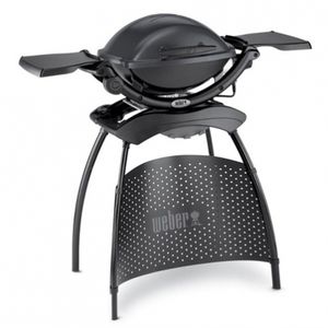 Weber q 1400 dark grey met standaard