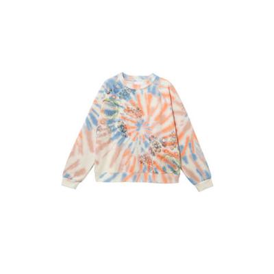 Desigual tie-dye sweater wit/oranje/blauw