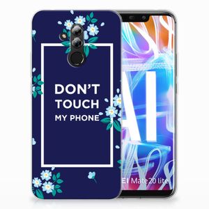 Huawei Mate 20 Lite Silicone-hoesje Flowers Blue DTMP